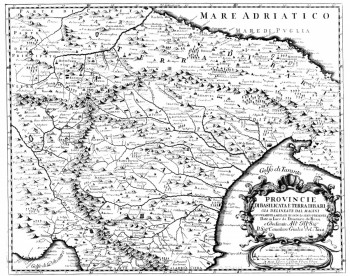 Provincie di Basilicata e Terra di Bari  gia’ delineate dal Magini
