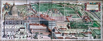 View of the temple and  the Vatican palaces (Vaticanum S. Petri templum toto terrarum orbe celeberrimum cum adiunctis…)