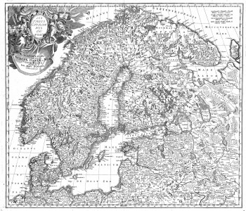 Scandinavia cong. Sueciae Daniae & Norvegiae Regna tabulis
