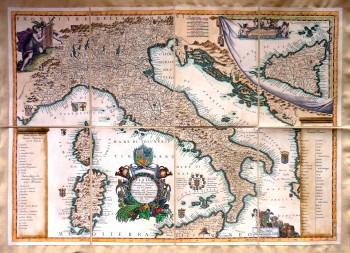 ITALIA, Parte Occidentale, Descritta e Dedicata dal P. Coronelli, Cosmografo della Serenissima….( Big Version )