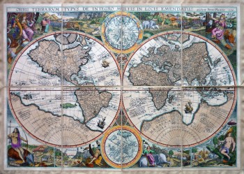 Orbis Terrarum Typus De Integro Multis In Locis Emendatus auctore Petro Plancio 1594